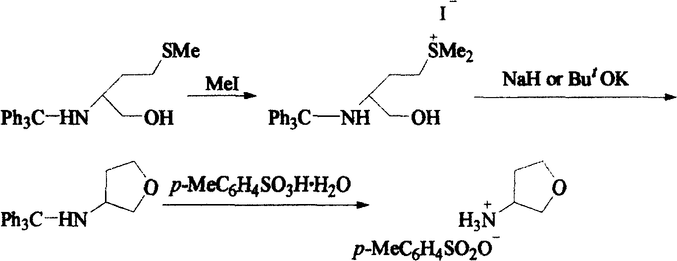 Method for synthesizing (R)-3-amido tetrahydrofuran