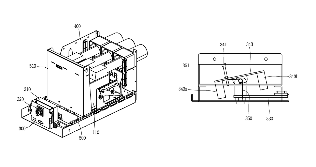 Switchboard with position-indicating apparatus