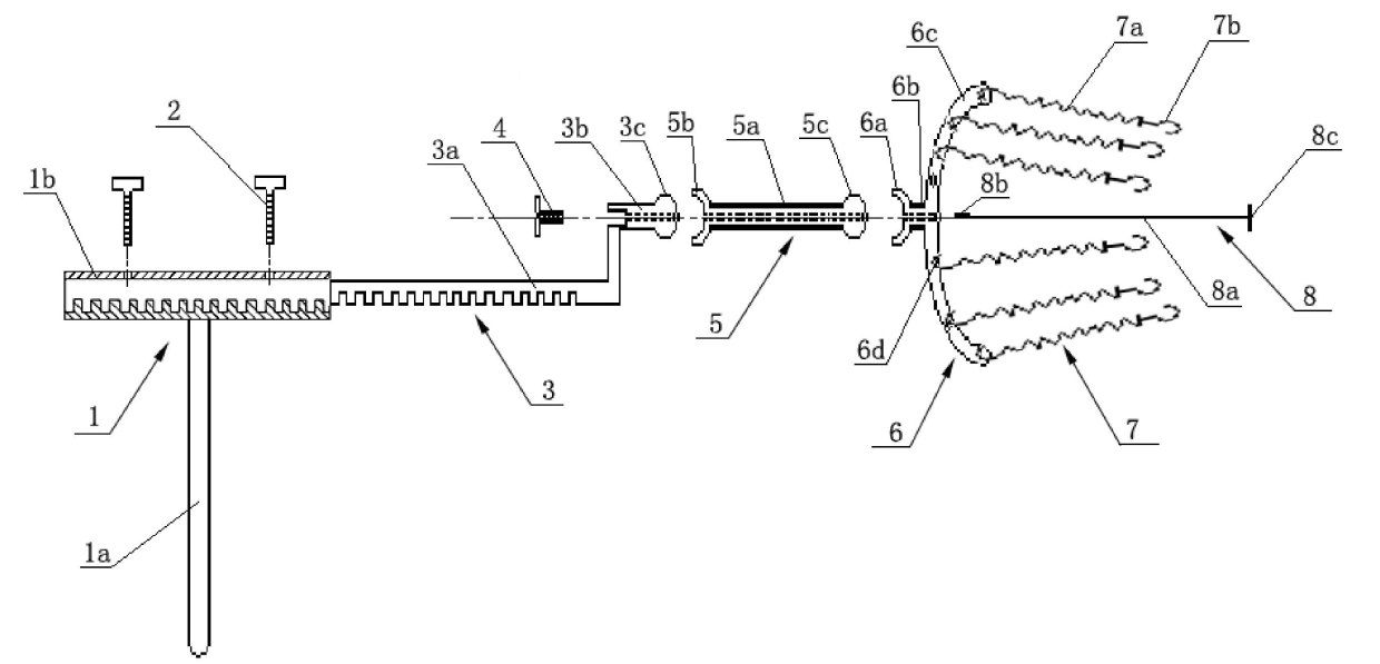 Fixed drag hook for radical operation of breast