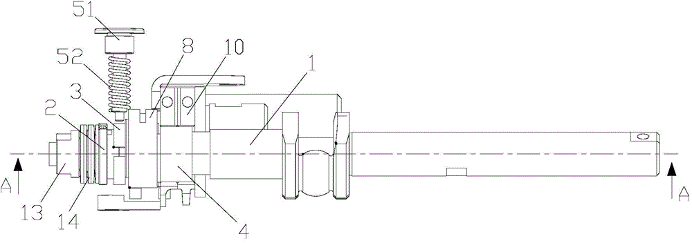 Needle pitch adjusting mechanism of platform type flat seaming machine