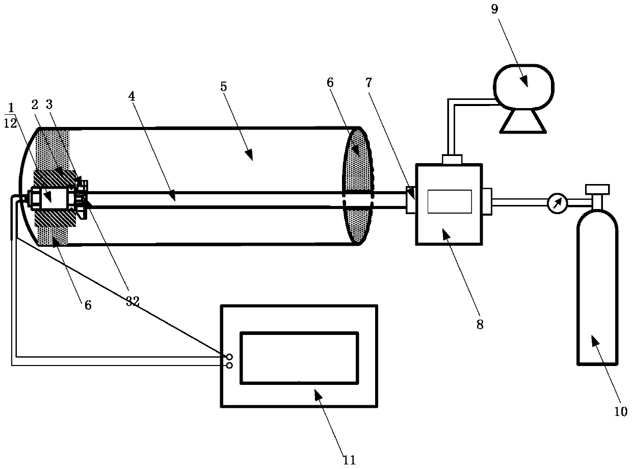 Calibration device for ultrahigh-temperature pressure sensor