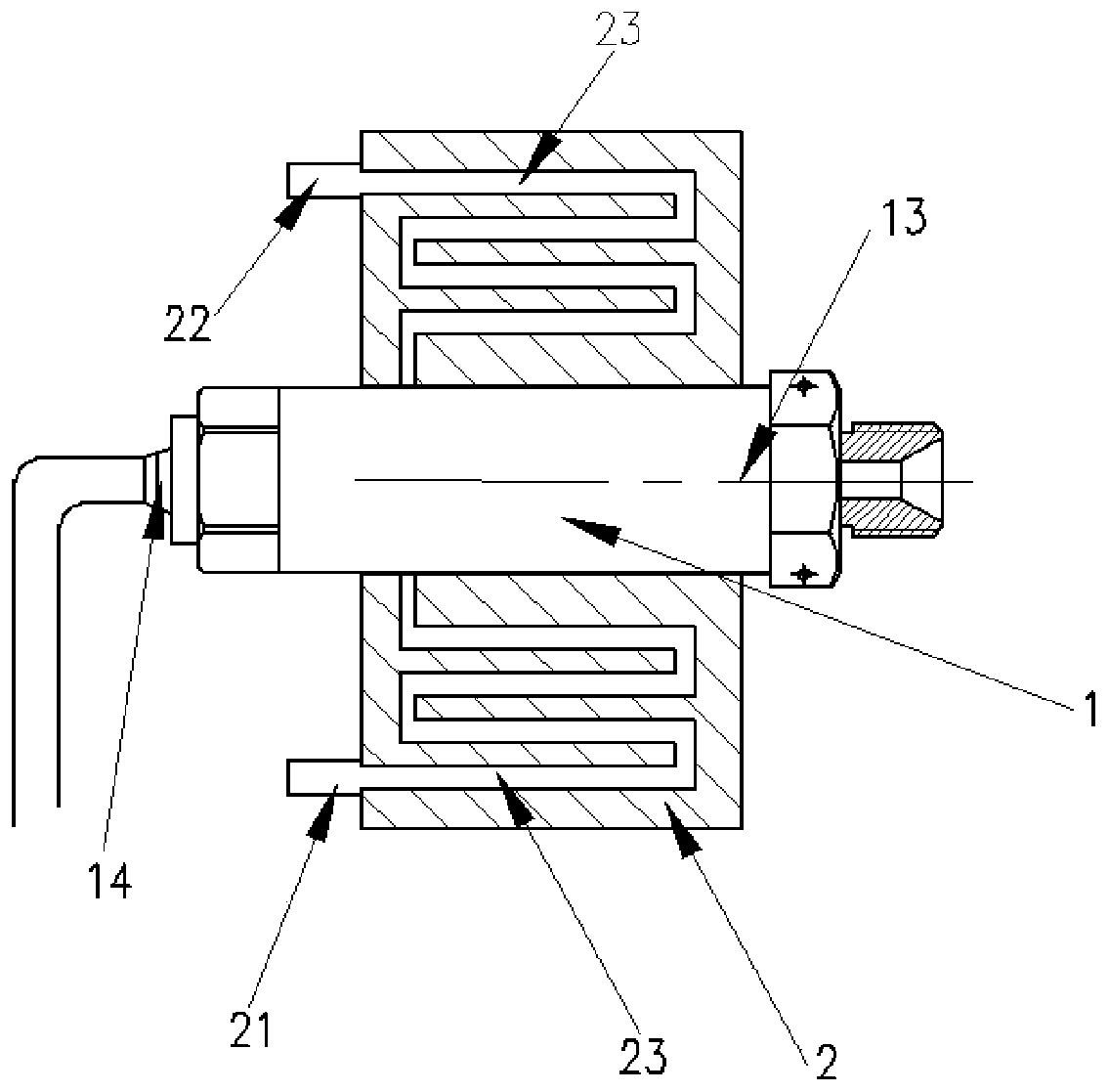 Calibration device for ultrahigh-temperature pressure sensor