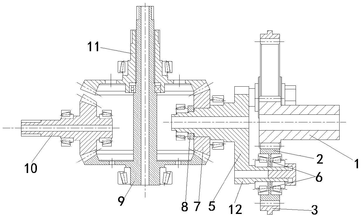 Main reducer for coaxial dual-rotor high-speed helicopter with tension paddle