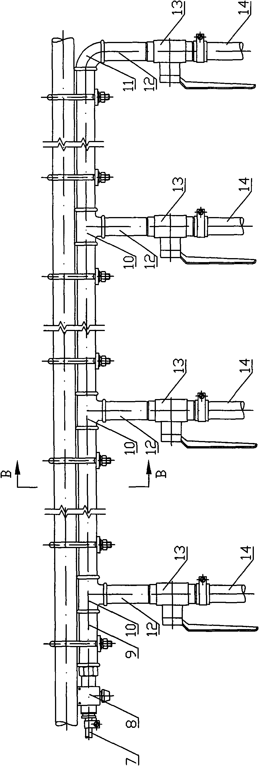 Mud-sucking device provided with dredging mechanism