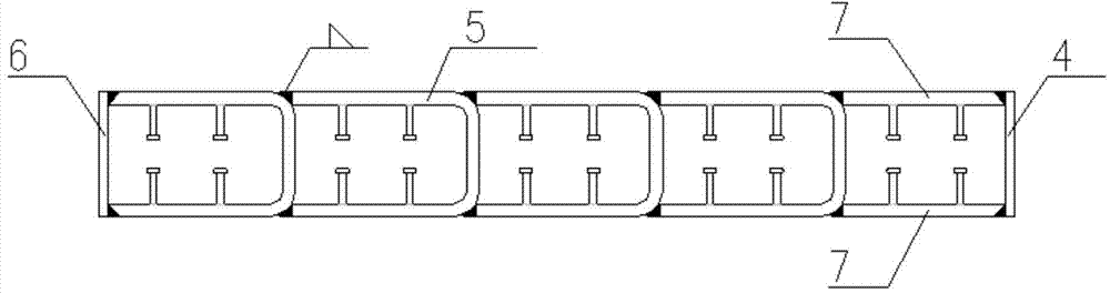 Z-shaped steel pipe bunch combined structure