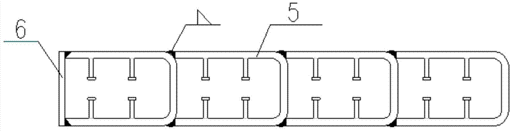 Z-shaped steel pipe bunch combined structure