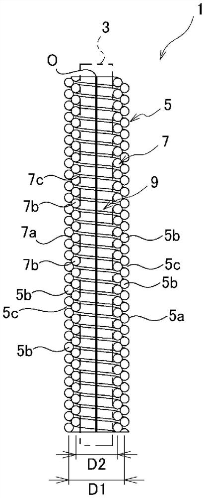 Bending structure and joint function part using the same