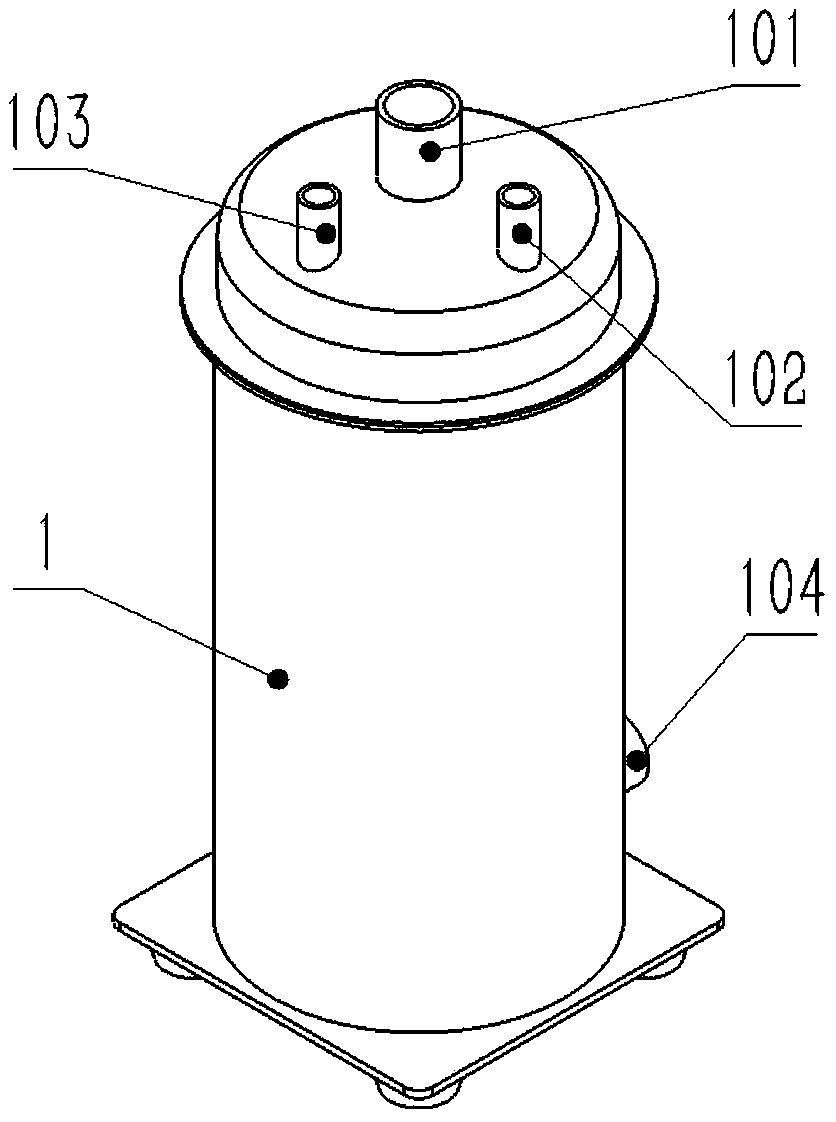 Treatment device for kitchen waste water and discharged waste