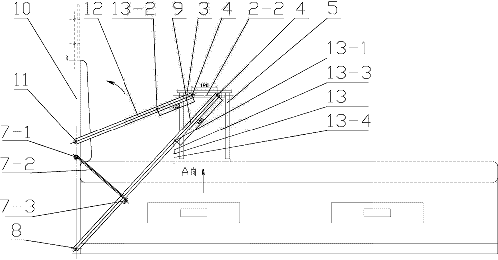 Application of thermal convection type folding laptop desk