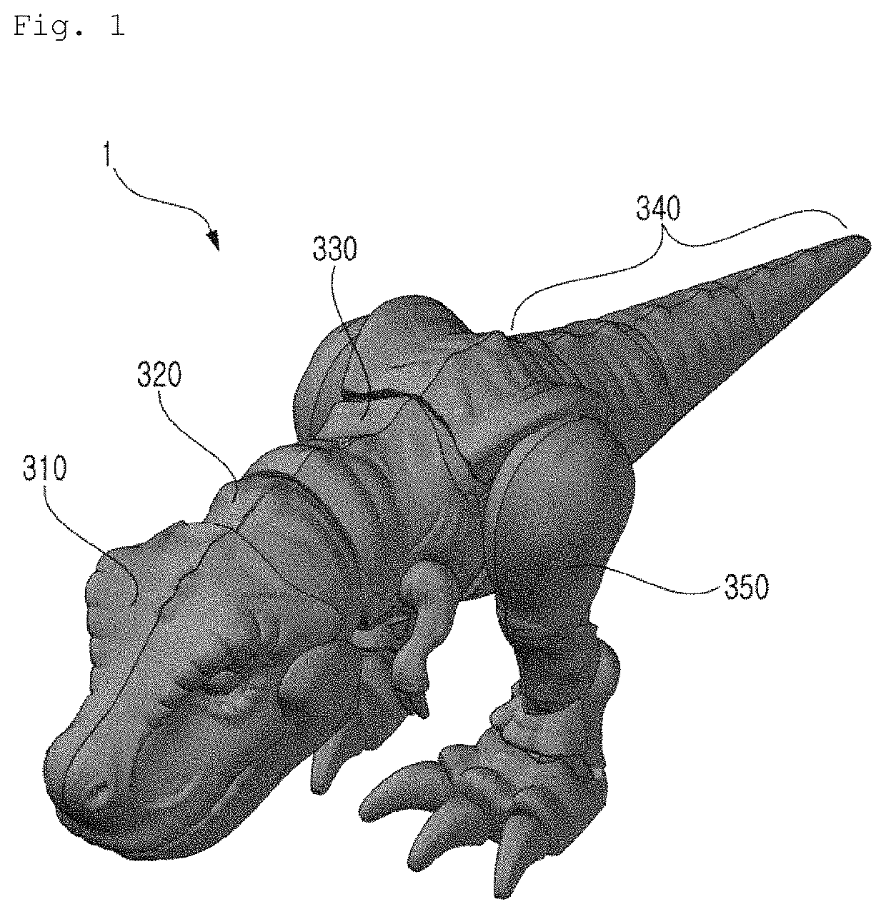 Prefabricated dinosaur model