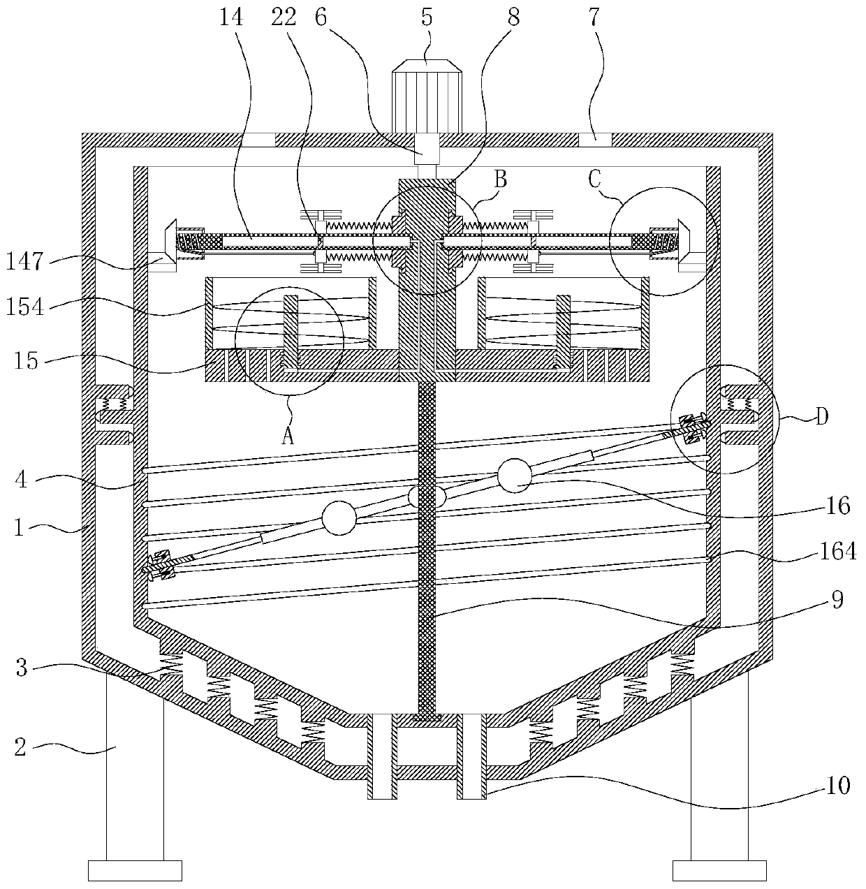 Stirring tank for wet cement production