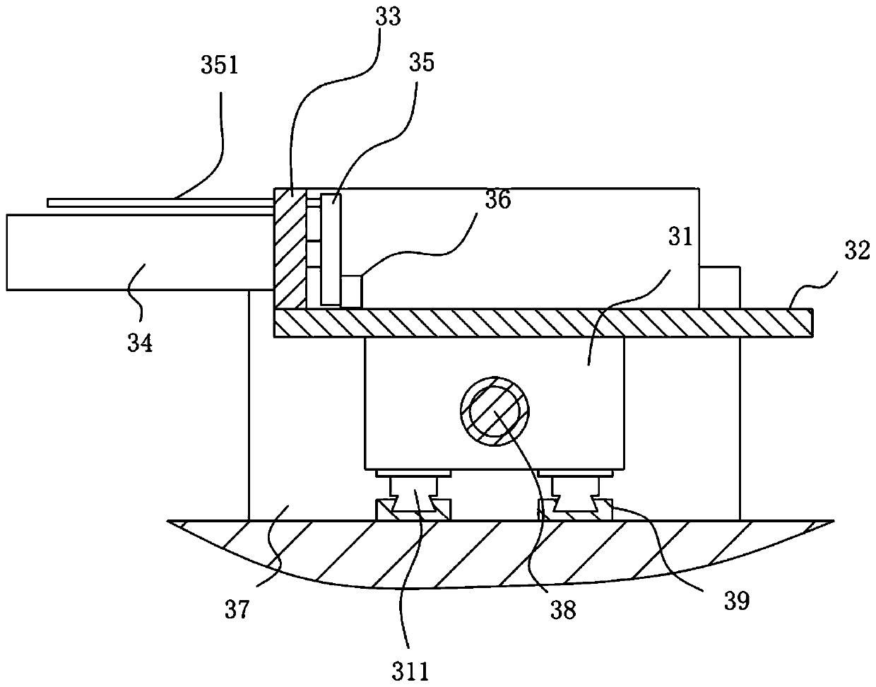 Raw material plate body grabbing and moving mechanism for stamping die