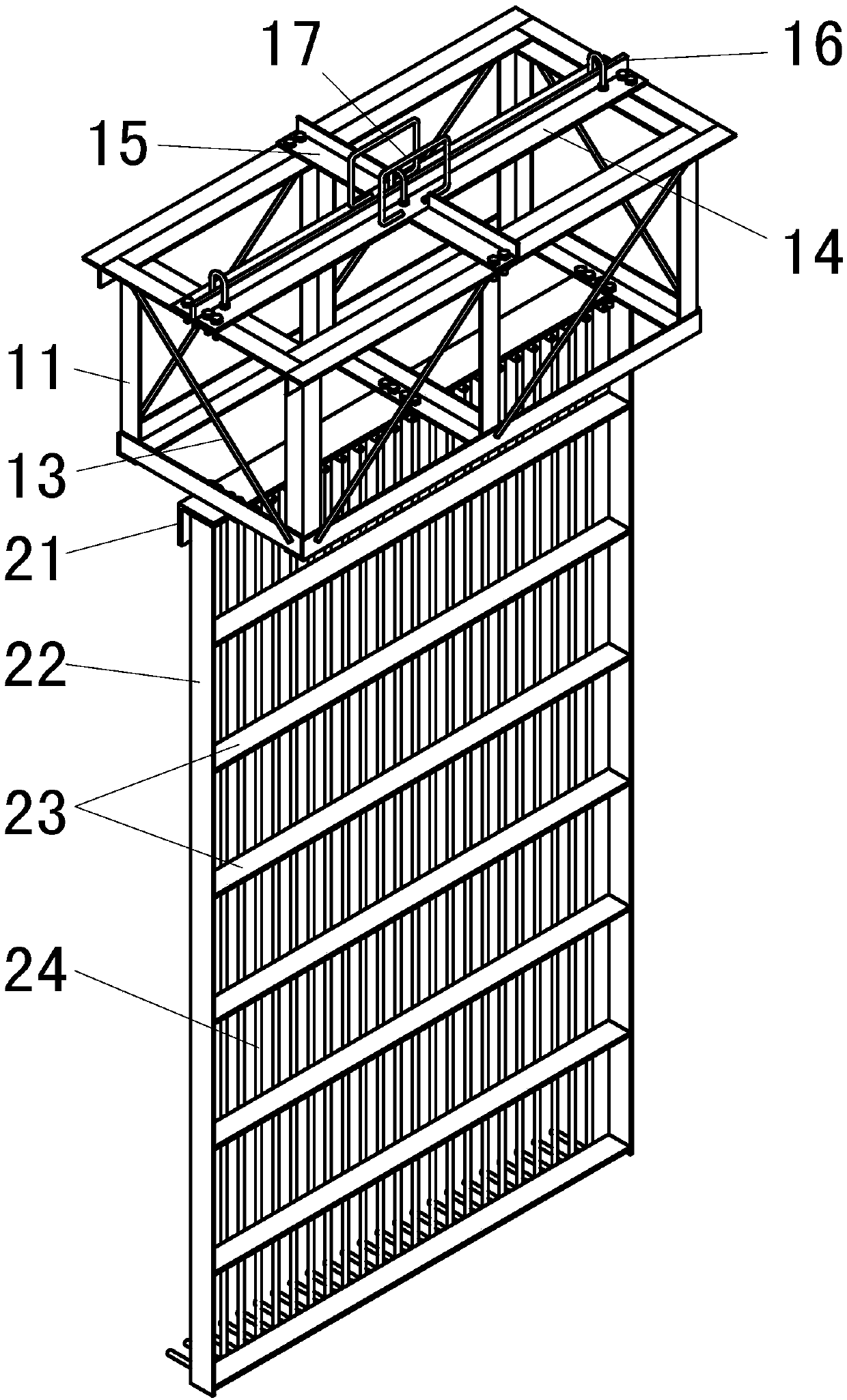 Hanging floating type trash holding device