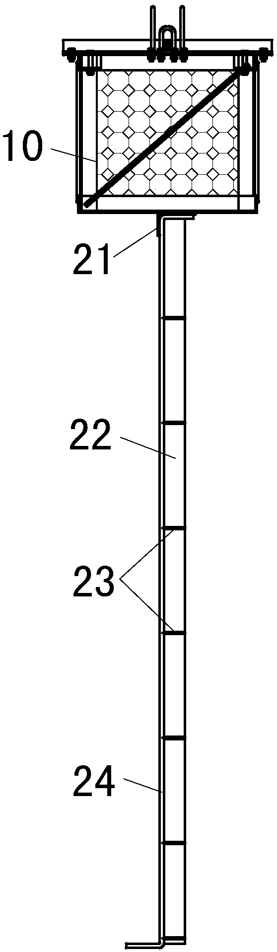 Hanging floating type trash holding device