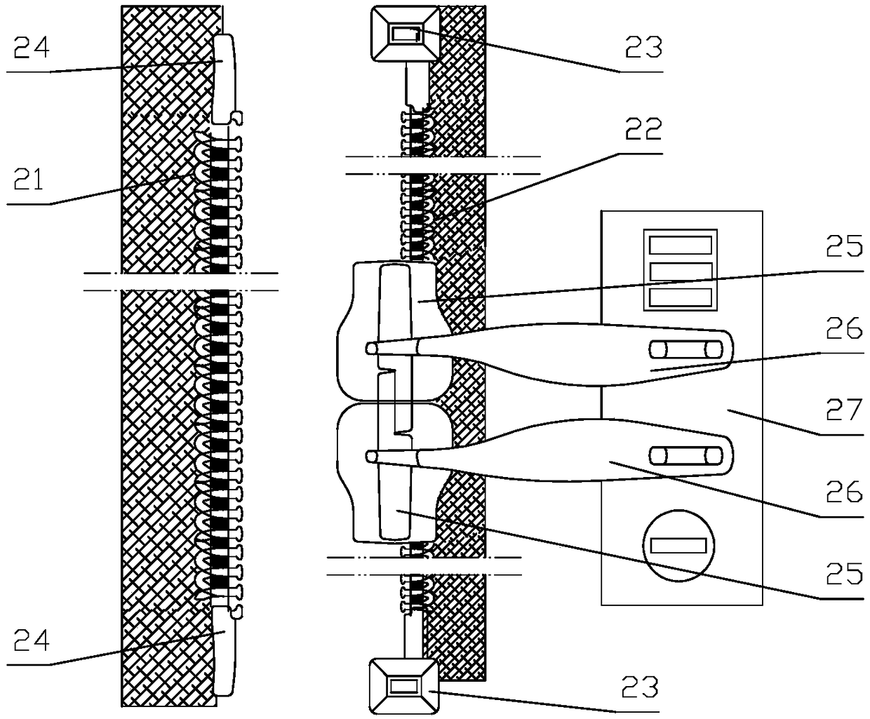 Coupling structure and use method of combined type trolley case