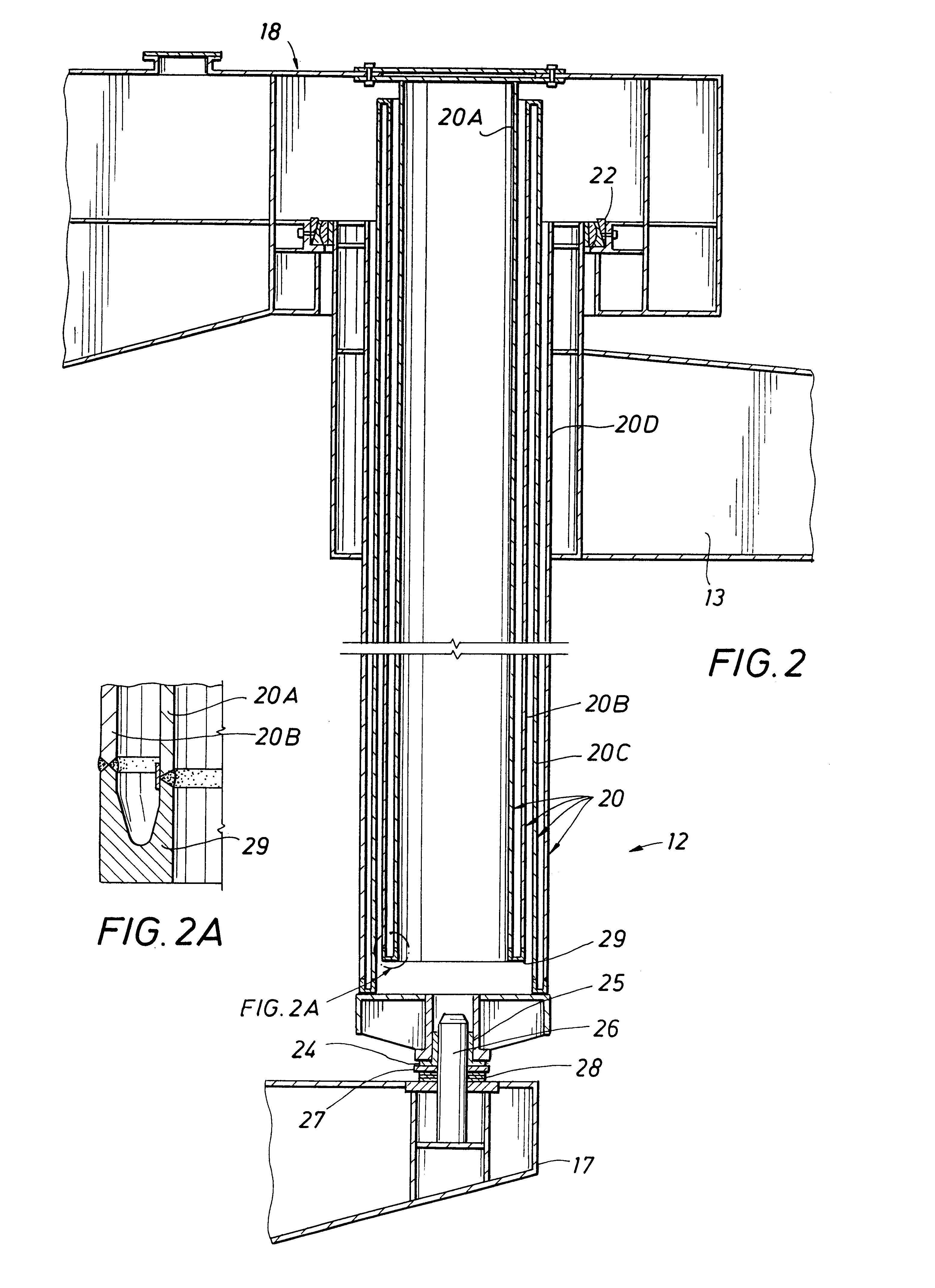 Torsion spring torque arm yoke mooring system