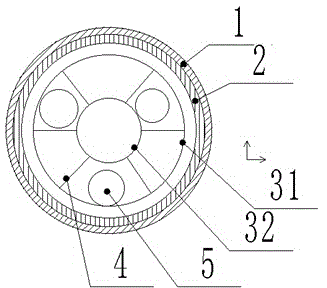 Self-cooling cable and cooling method thereof