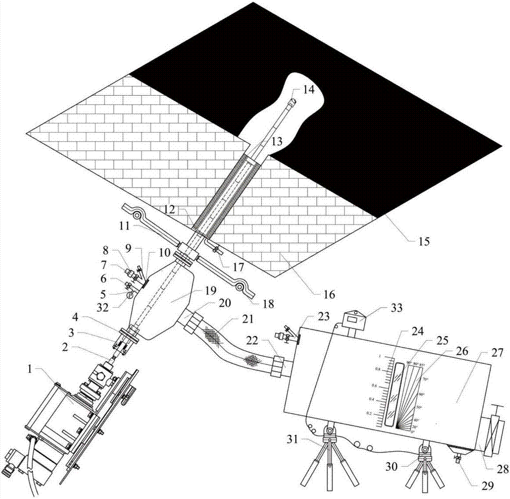 A high gas outburst coal seam drilling and hydraulic punching anti-blowout and outburst device and method