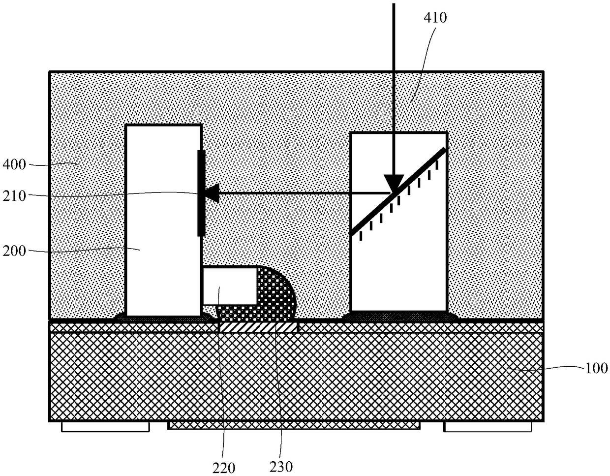 An optical packaging assembly and a mobile terminal