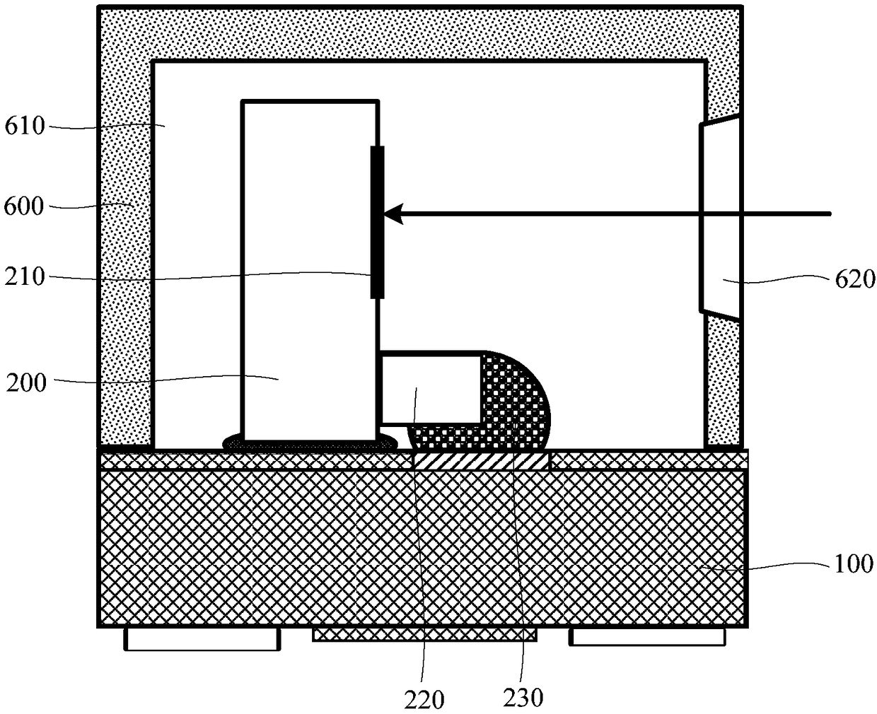 An optical packaging assembly and a mobile terminal