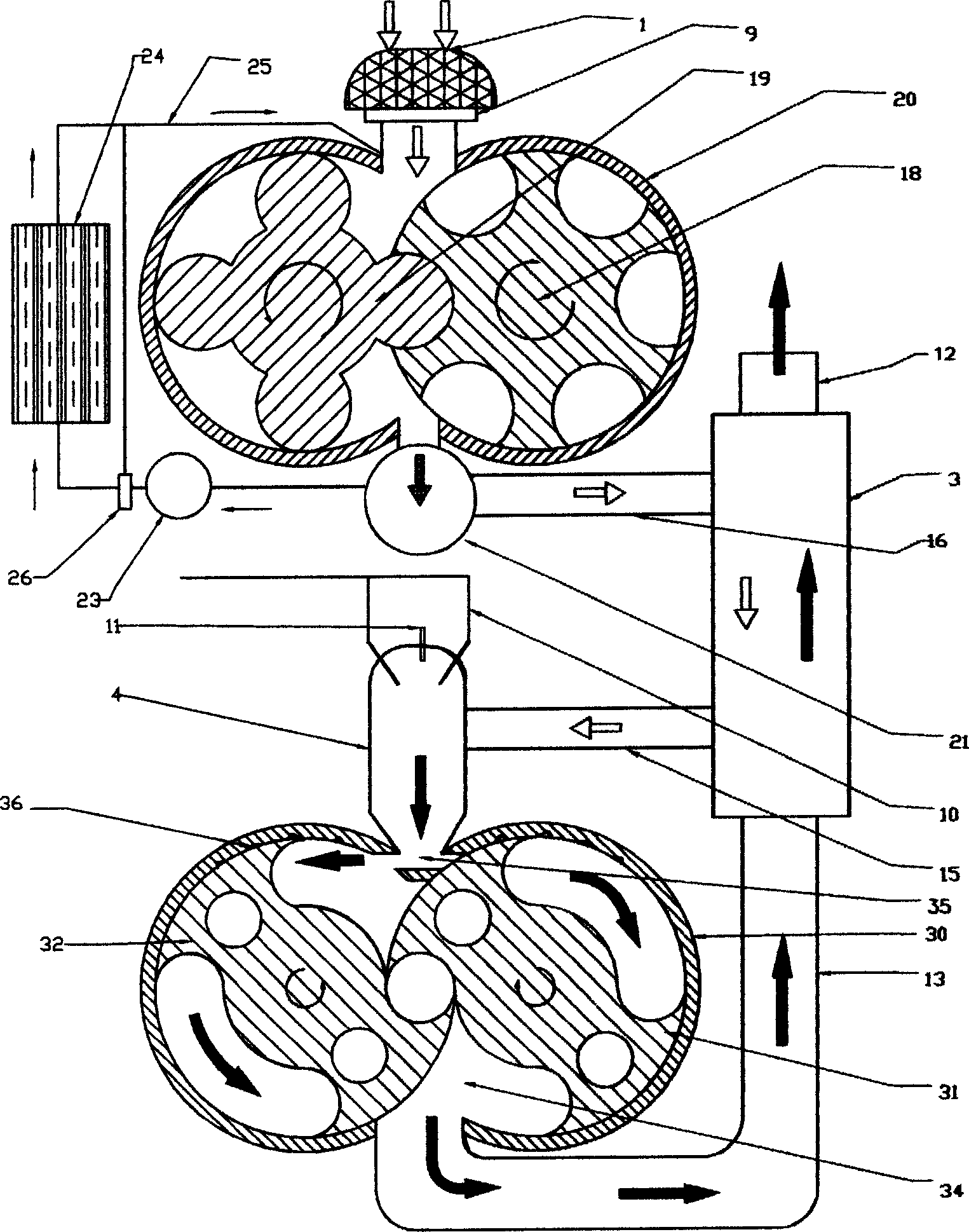 Combustion gas convolution type engine