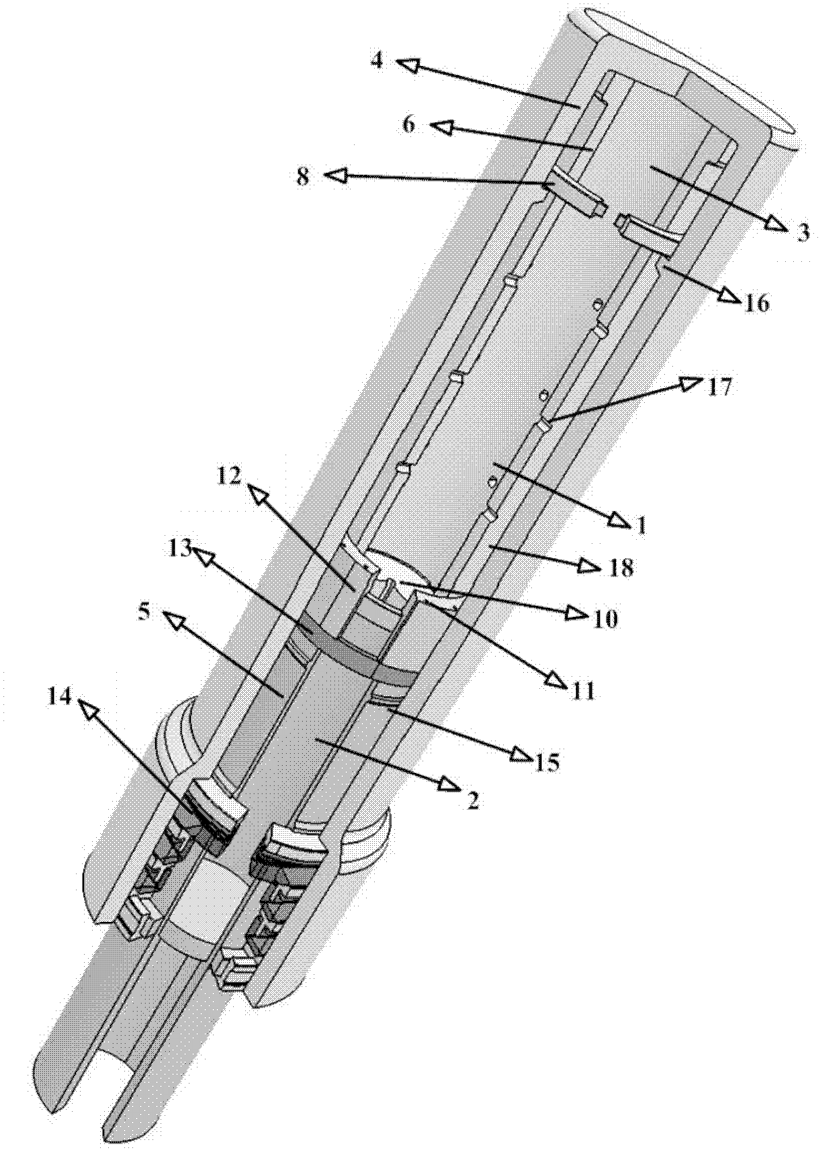 Conical damping hole type buffer for undercarriage of passenger plane