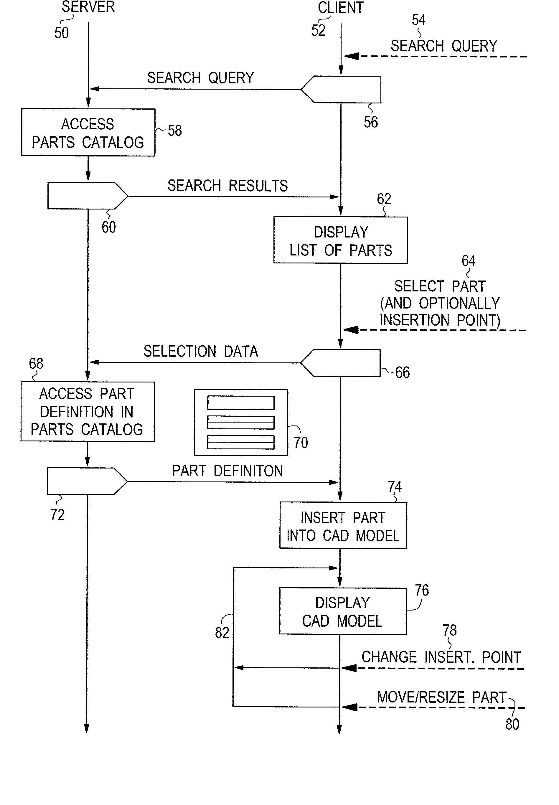 Providing and using predefined part data for a CAD program