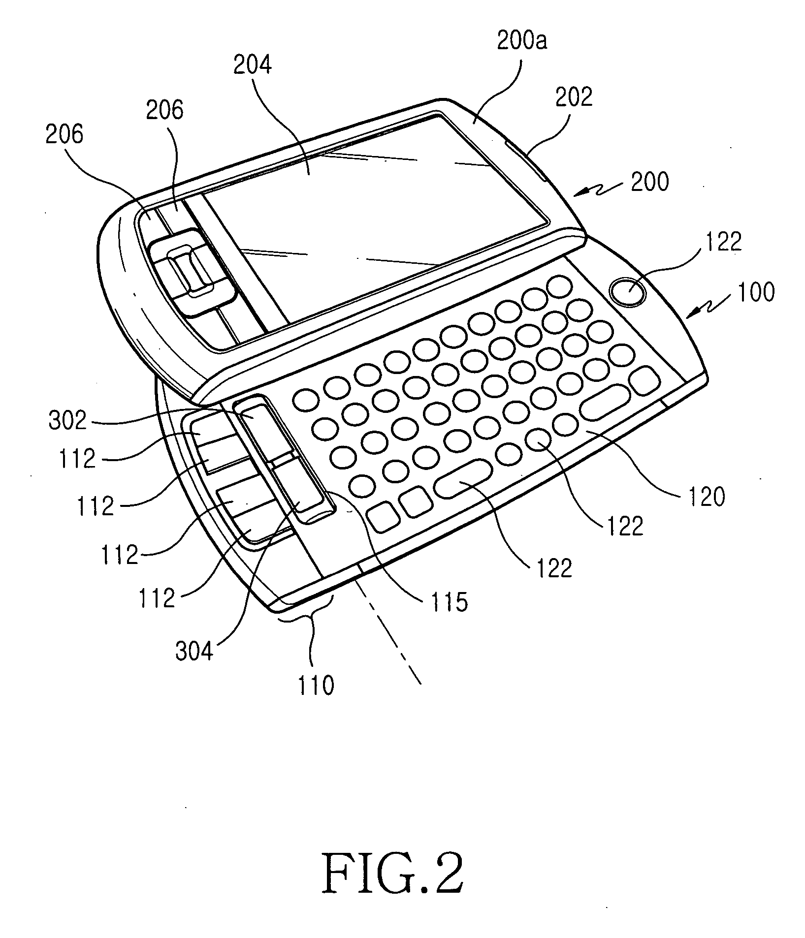 Sliding/swing-type portable digital communication apparatus