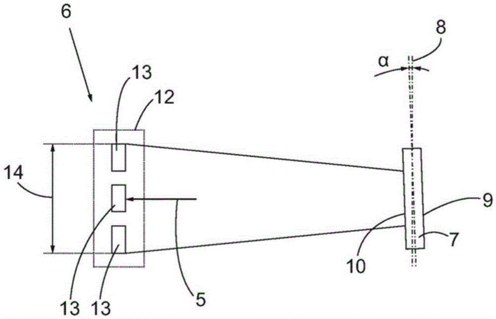 Optoelectronic detection device and method for detecting the environment of a motor vehicle in a scanning manner