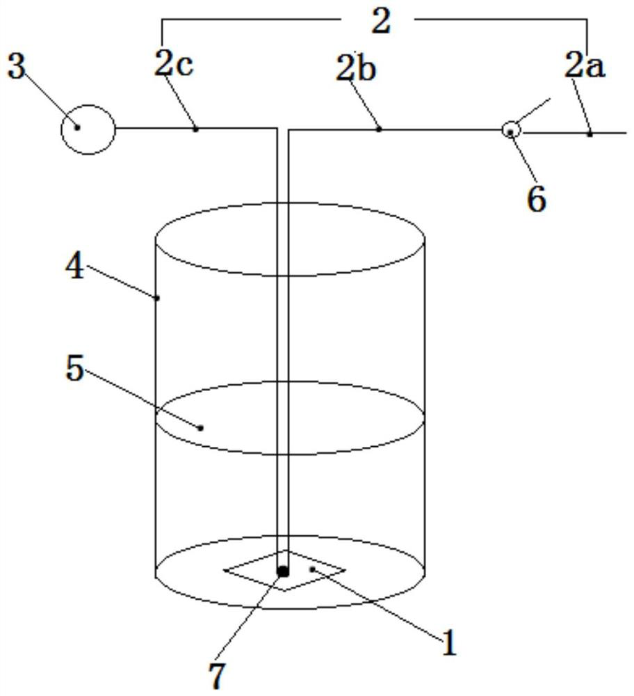 A pipeline cathodic protection potential inspection sheet test device and preparation method thereof