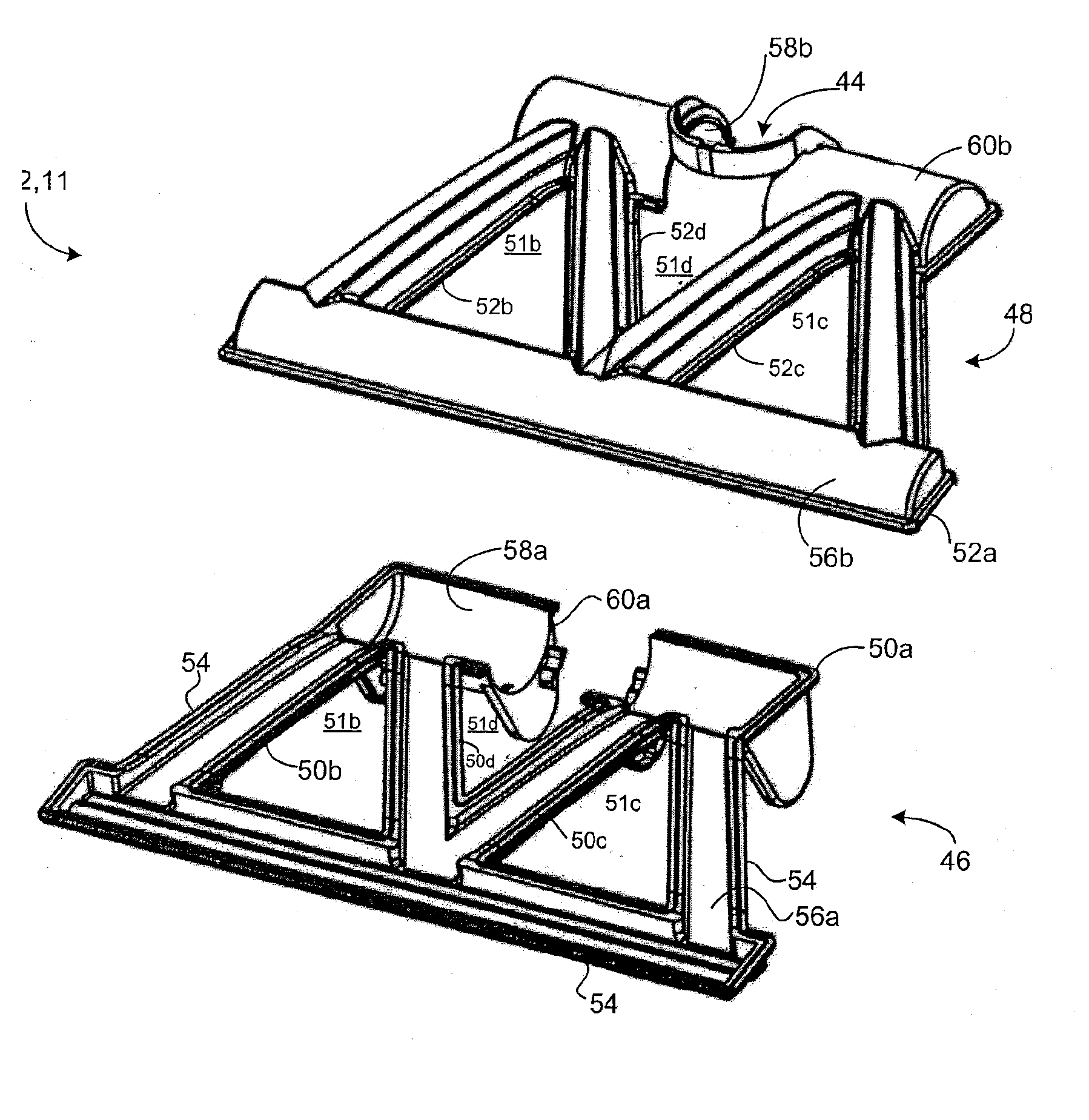 Resistively welded part for an appliance including a surface cleaning apparatus