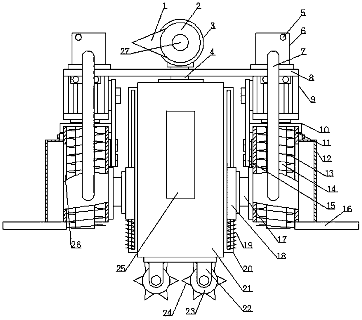 Air pollution treatment device for agricultural land