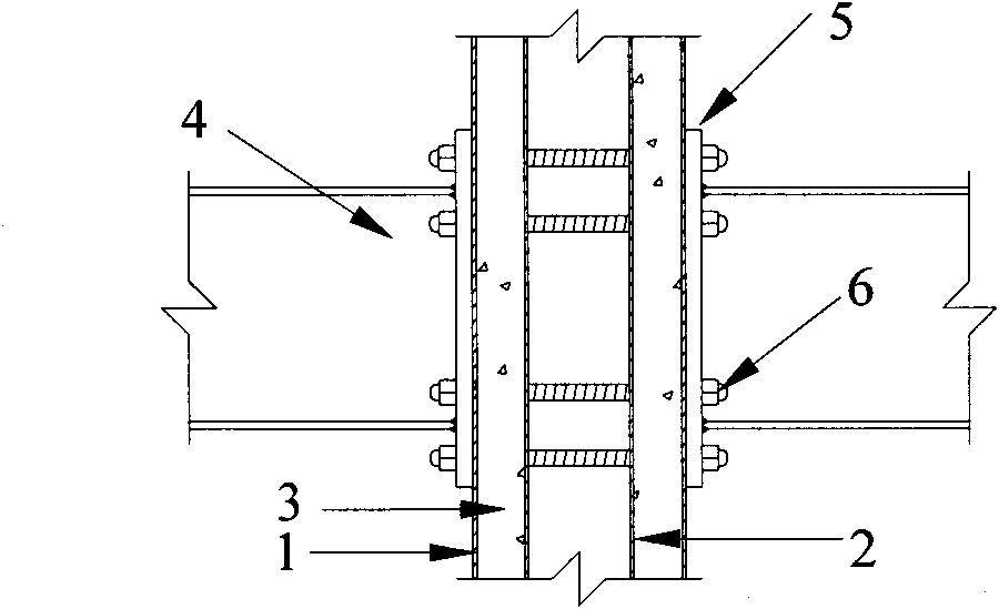 Connecting joint between hollow steel tube concrete column and steel girder and construction method thereof