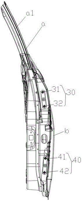 Production process for left-rear side inner car door panel assembly