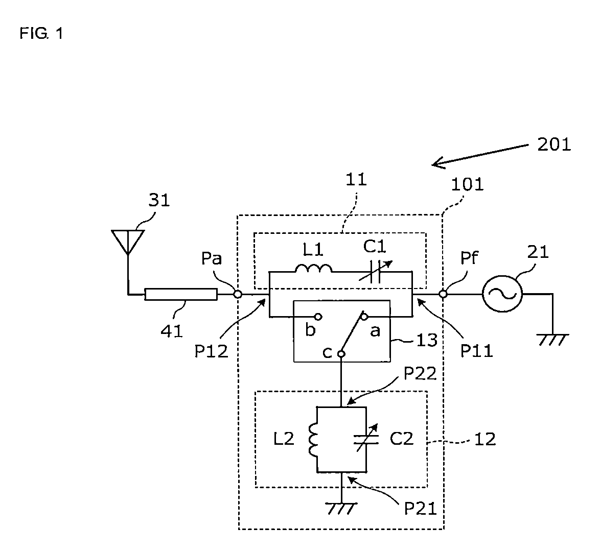 Antenna matching circuit, antenna circuit, front-end circuit, and communication apparatus