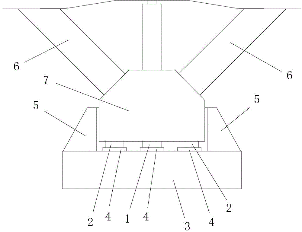 The construction method of the separated seismic isolation support system for the bridge pier