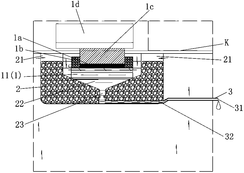 Cold storage condensate device