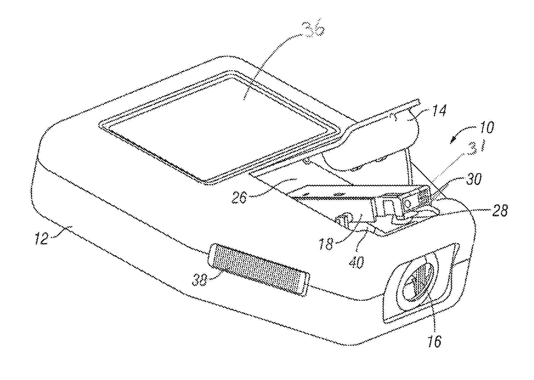 Analyte measurement device with a single shot actuator