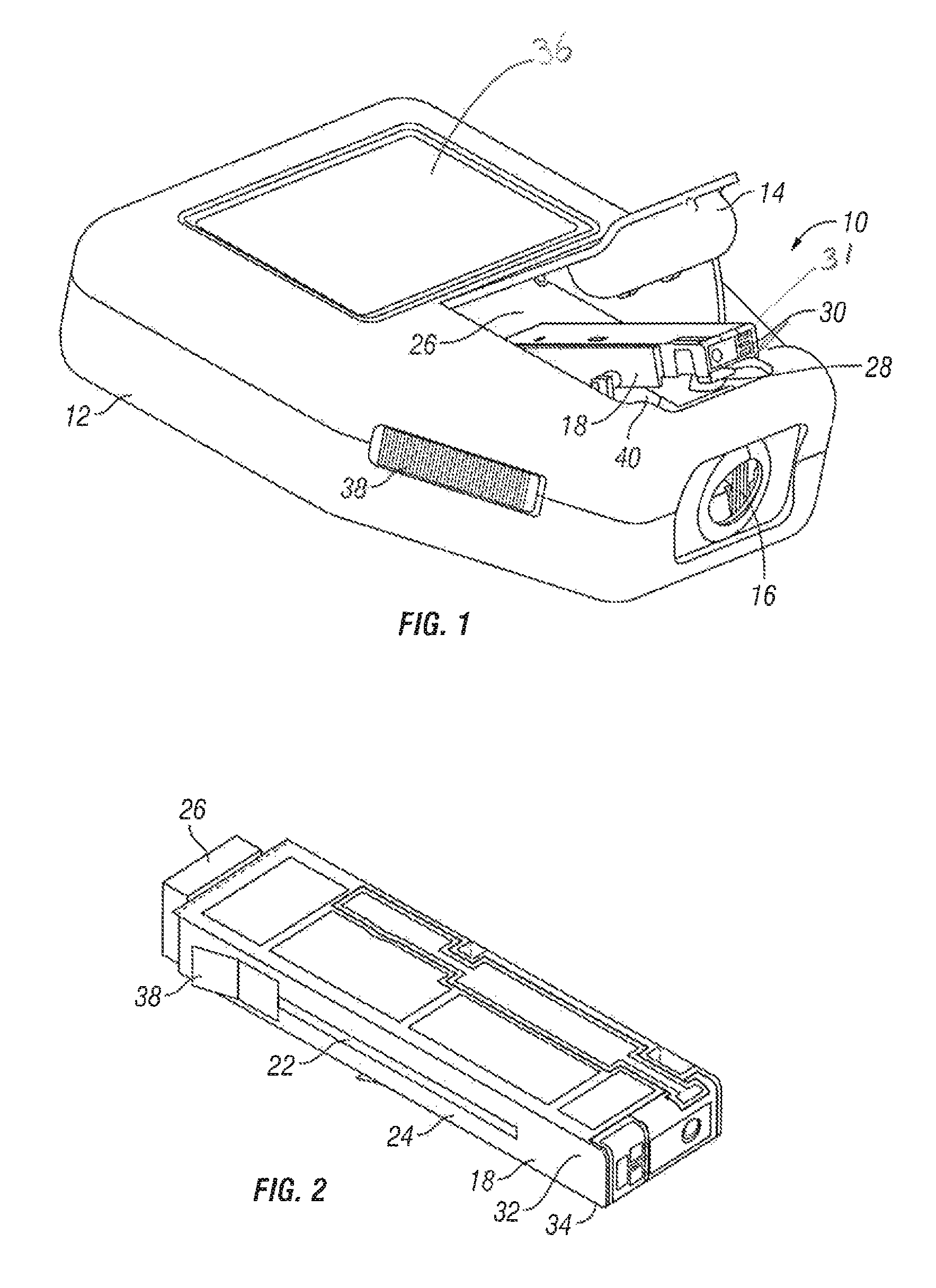 Analyte measurement device with a single shot actuator