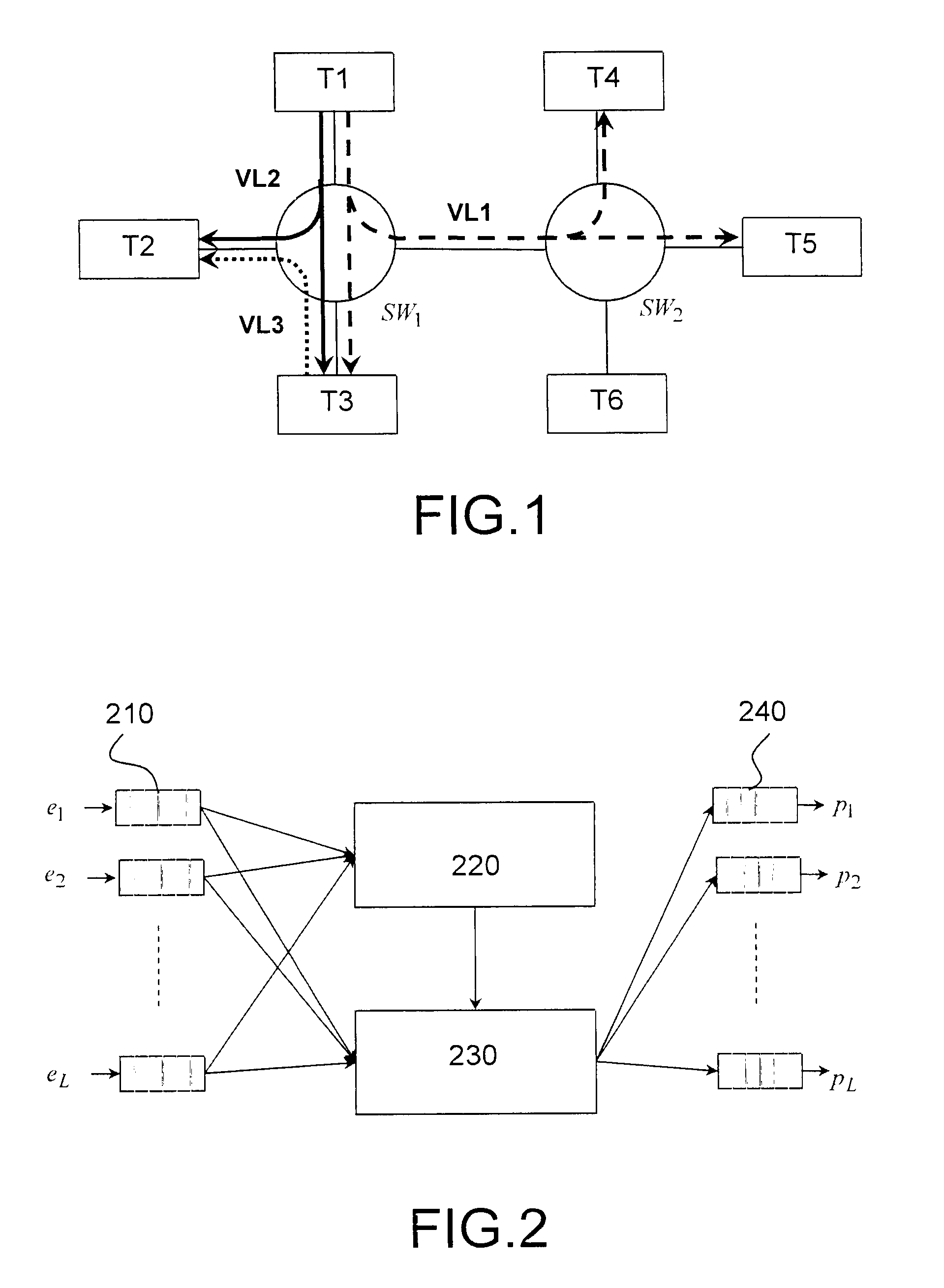 Method of routing virtual links in a frame-switching network with guaranteed determinism