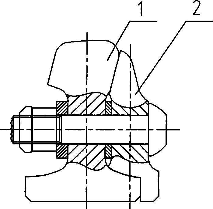 Horizontal nib-hidden type long and short nose rail splitting method