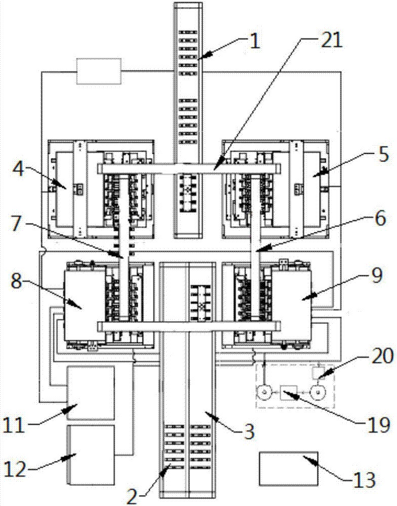 Power battery cover plate helium leak detection system