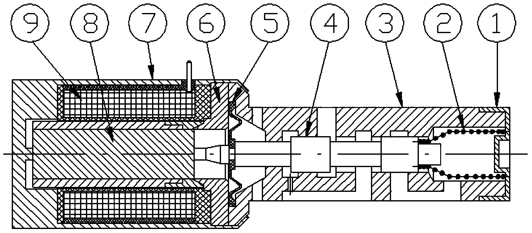 Electro-hydraulic control inverse electromagnetic valve of AT (automatic transmission)