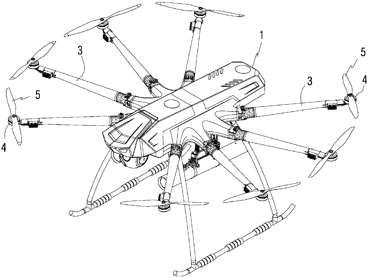 Cantilever folding mechanism of electric unmanned aerial vehicle