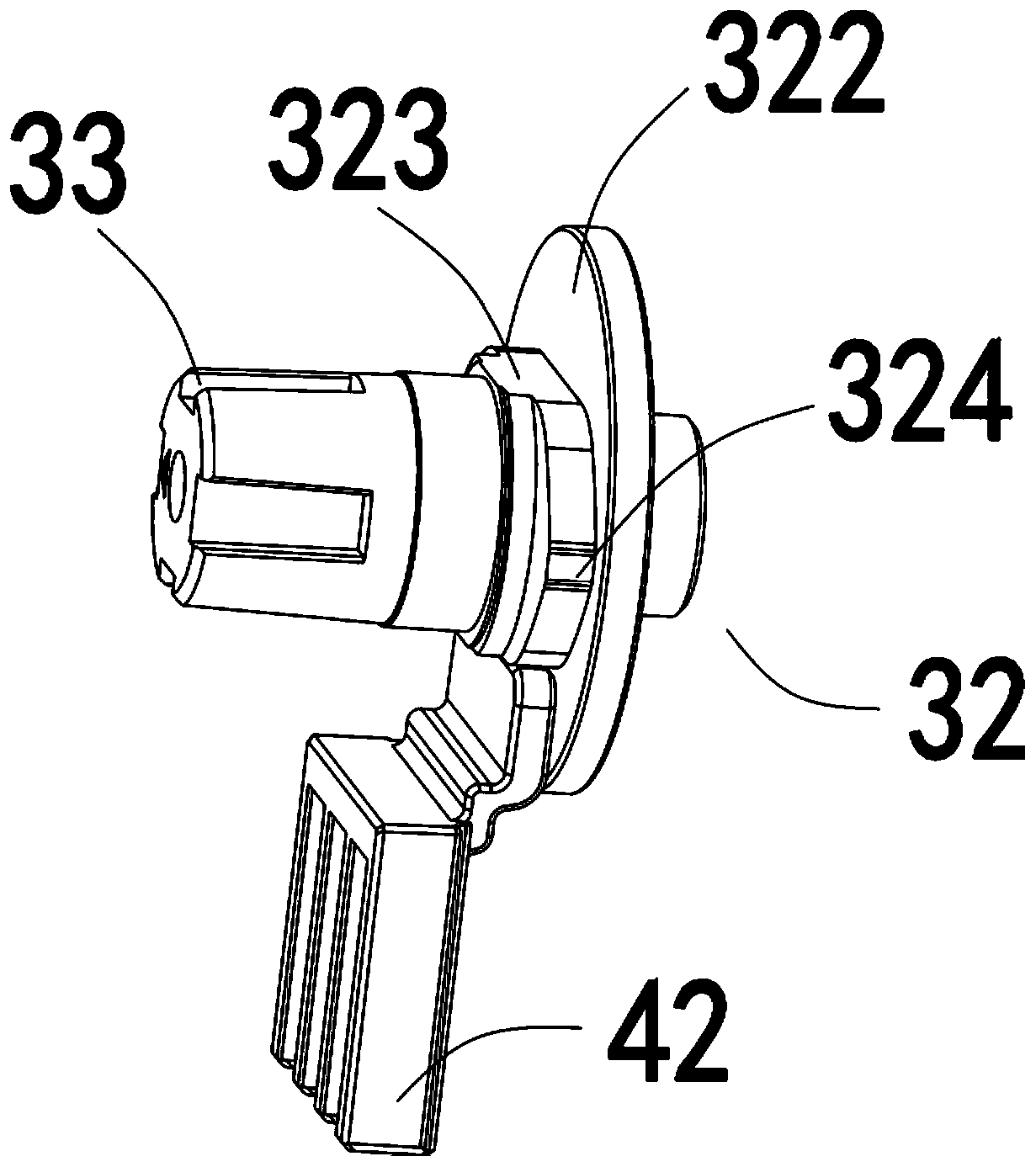 Door lock handle multi-angle reversing device