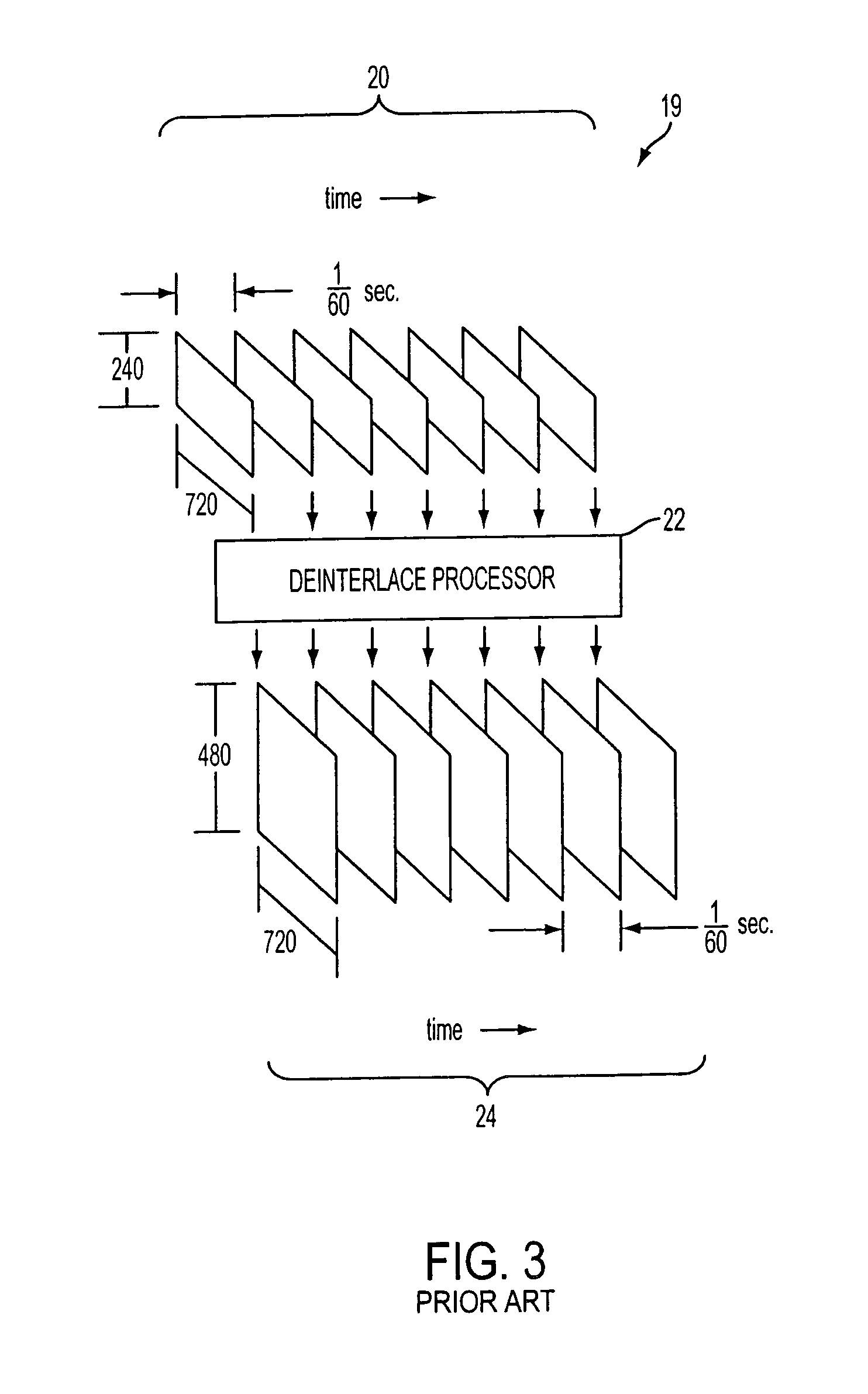 Method and apparatus for deinterlacing digital video images