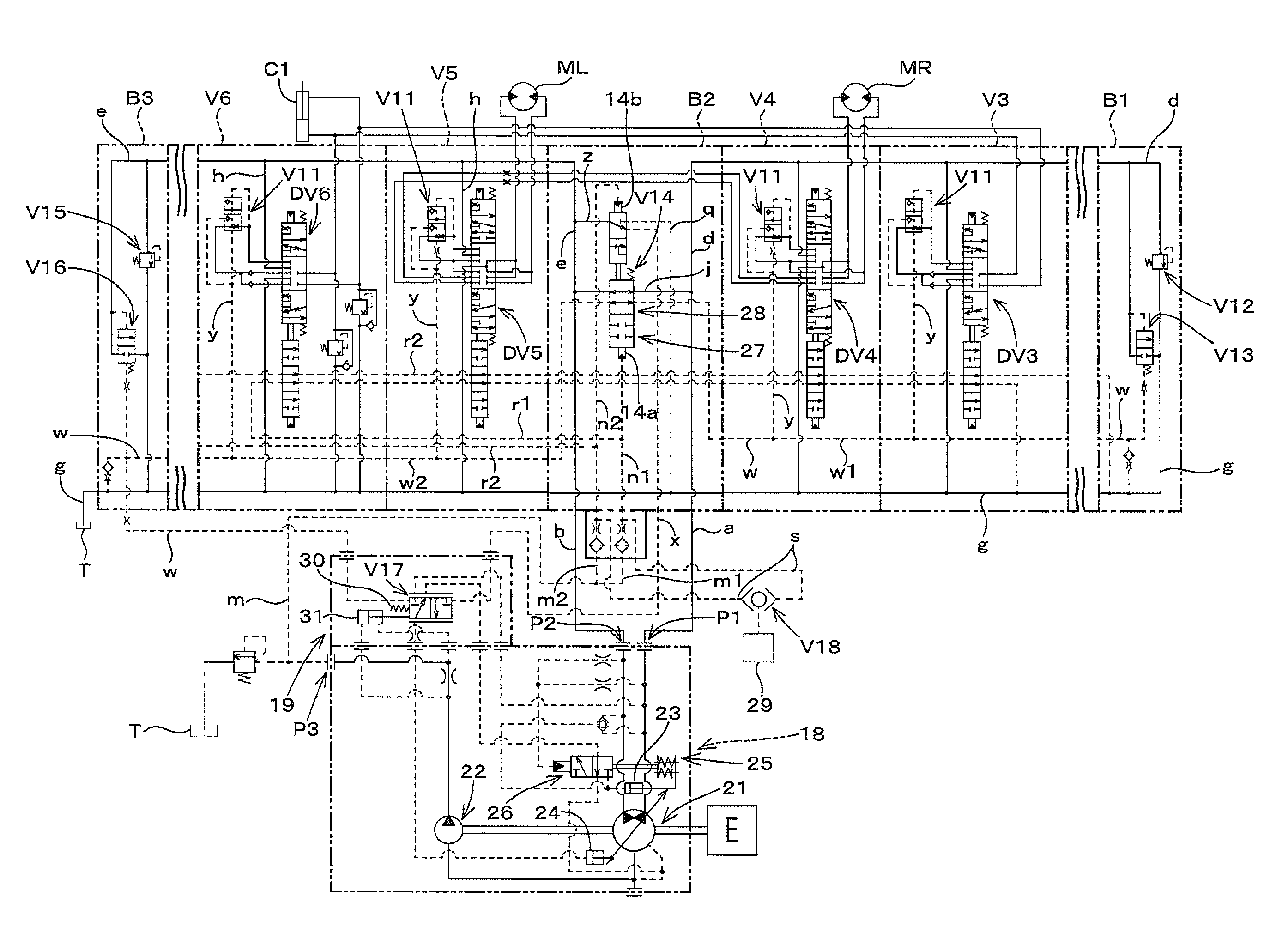 Hydraulic system for working machine