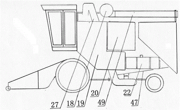 Self-propelled peanut combine harvester and peanut harvesting method