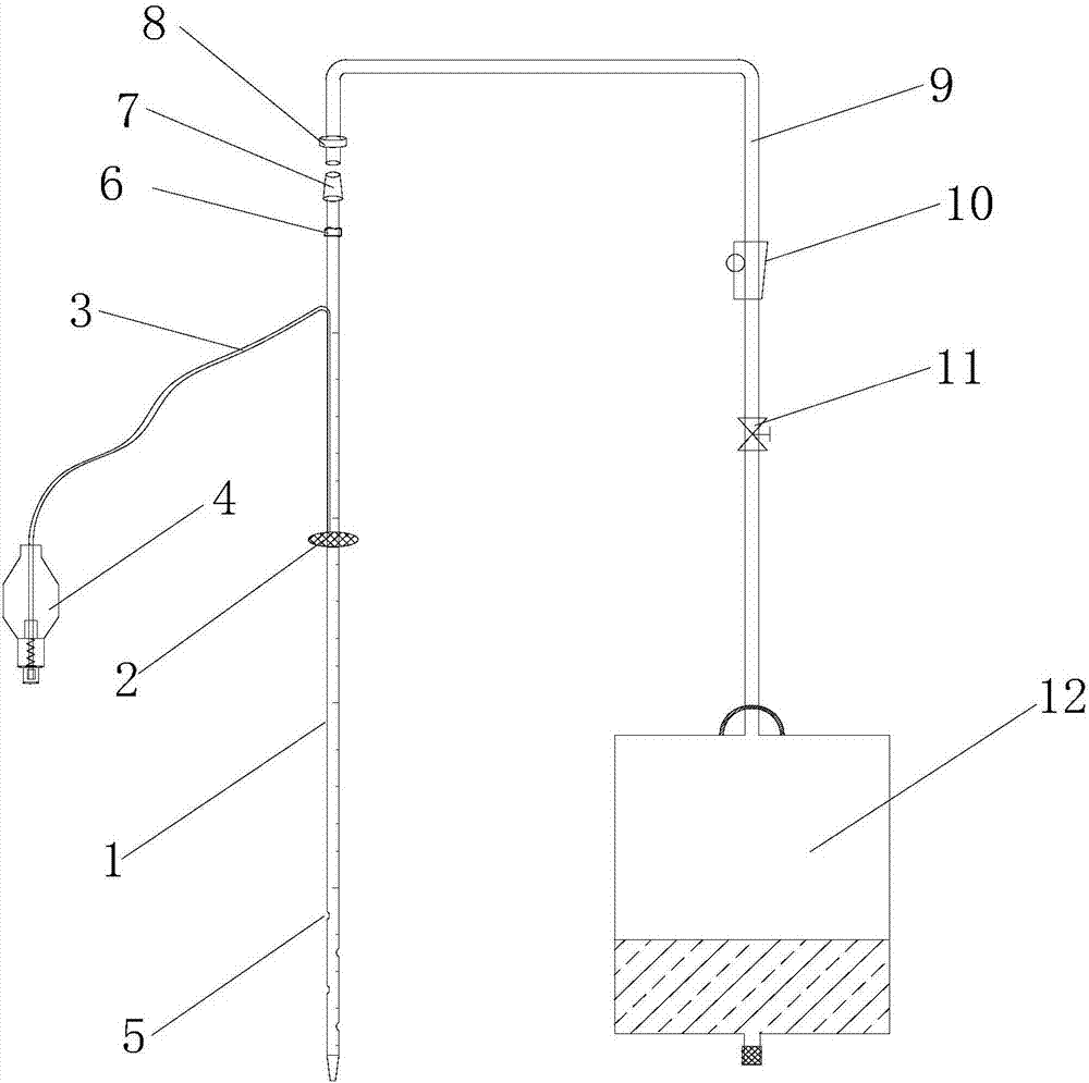 Non-slipping thoracoabdominal cavity indwelling drainage apparatus