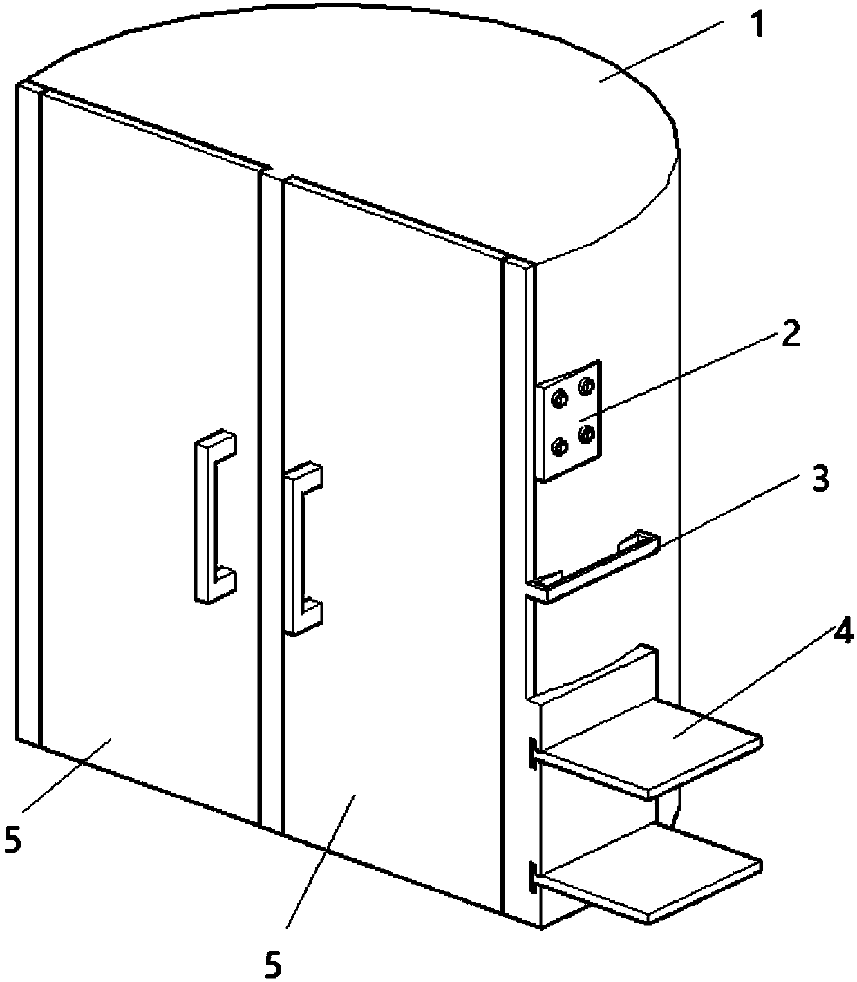 Household sterilization drying cabinet achieving full-automatic shoe storing